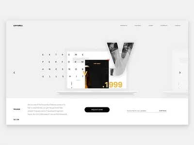 Model Selector page color demo grid homepage minimal model navigation preview typography version website