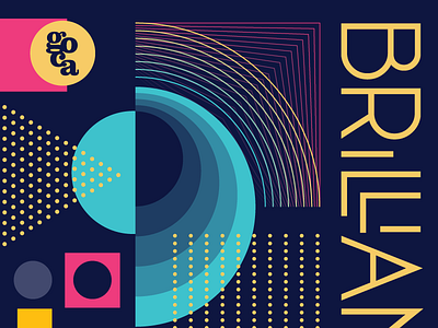 Brilliant 2016 art party beige black blue geometry goca pink tron yellow