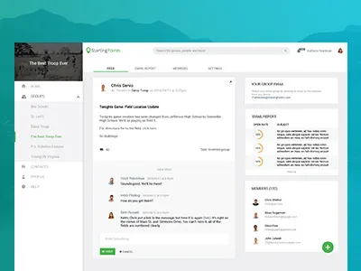 Group Management Dashboard dashboard startingpoints