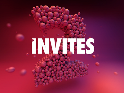 Two Dribbble Invites 3d basketball c4d dribbble futura invitation invite
