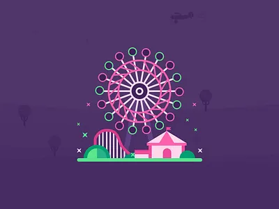 Sky Ride Cedar Point Illustrations ceder color google icon illustrations material point ride sky ui