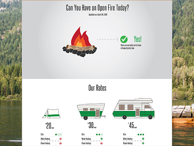 Camping Landing Page camp crystal lake camp fire camping landing page rv tent tent trailer