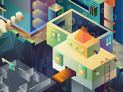 Light City city discovery glowing isometric mascot wonderlust
