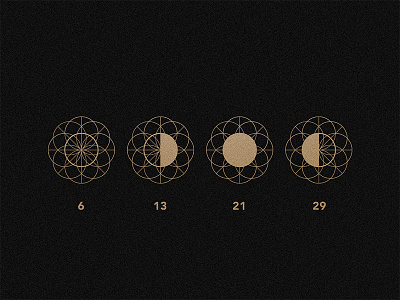 May moon phases concept geometric gold illustration illustrator line moon pattern stars texture typography vector