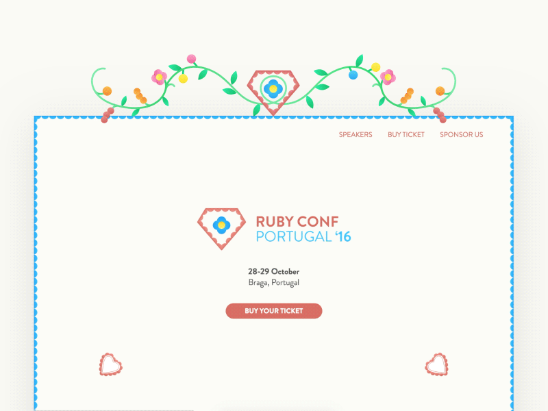 Example of Ruby Conf Portugal ’16 Website