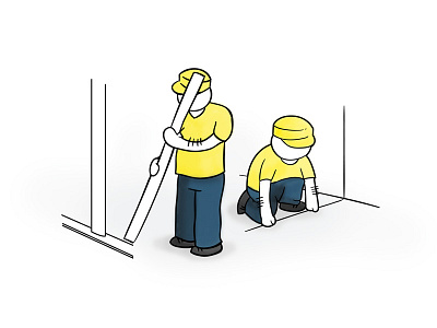 How To - Construction assembly building construction howto illustration infographic working
