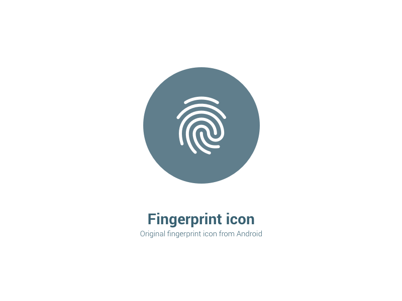 Example of Android Fingerprint Icon