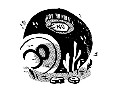 Sticker designs, The Good and The Bad horseshoe illustration luck palmistry poison punk sticker tarot wishbow