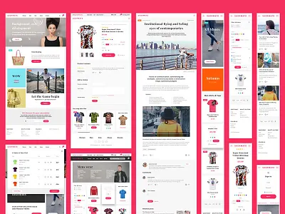 Ecommerce pages ecommerce mobile photoshop psd sketch template ui kit web design website