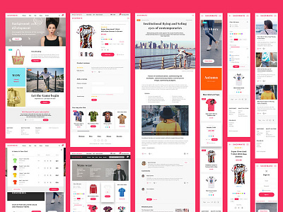 Ecommerce pages ecommerce mobile photoshop psd sketch template ui kit web design website