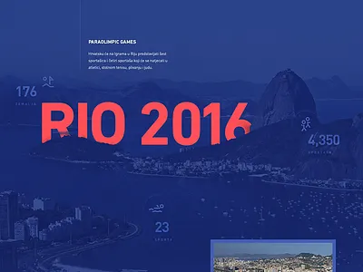 Behance project — Rio 2016 Paralympic Games behance flat landing minimal rio simple typography web website