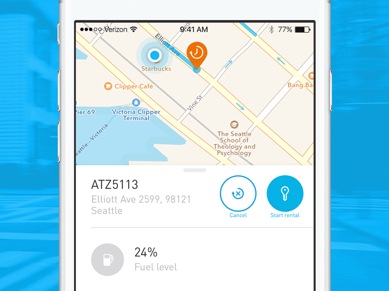 car2go Reservation app c2g car2go concept redesign ui ux