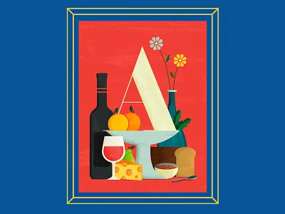 Illustration for Appleton Museum of Art art artwork colors design event food fruit illustration museum project type typography