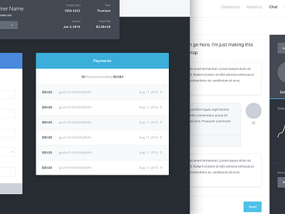 More Plasso screens blue dashboard grid minimal portfolio shadow team ui ux