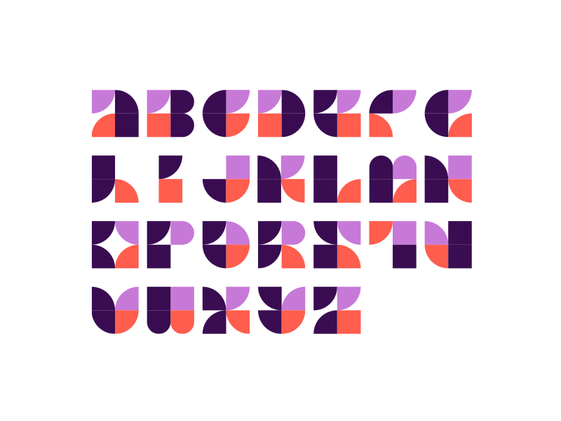 Typeface abc art deco flat font geometric letter shape type typeface typography