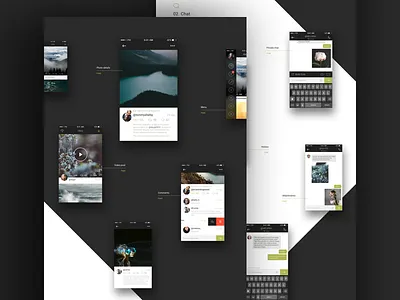 App Presentation app design flat ios iphone minimal mobile portfolio presentation ui ux vector