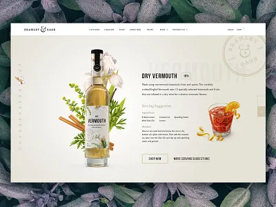 B&G Liqueurs Site badge bottle dashboard fruit homepage interactive landing nature packaging stamp ui website