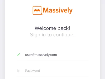 Massively Log In input login validation web