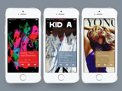 Music Player mobile ui ux