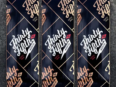 35th N Logo Board logo repeat skateboard