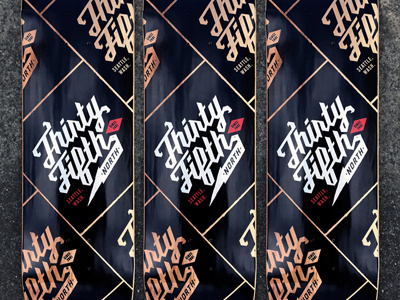 35th N Logo Board logo repeat skateboard