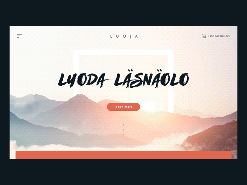 □ agency animated clean flat landing lp modern page principle