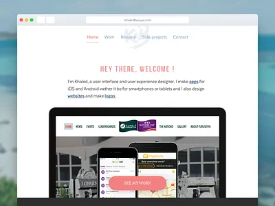Portfolio Homepage design freelance gallery graphic interface portfolio resumé ui ux web work