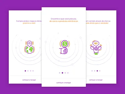 Onboarding Cards buy colors design firstshot illustration interface material mobile onboarding ux visual