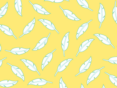 Feather Surface Pattern blue feather illustration pattern surface yellow