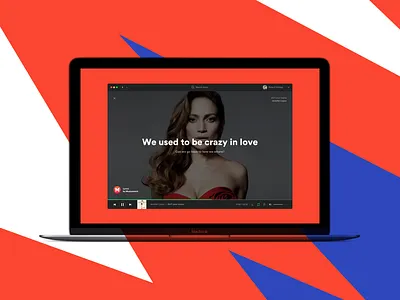 Spotify Facelift Lyrics & Search app application interface spotify ui