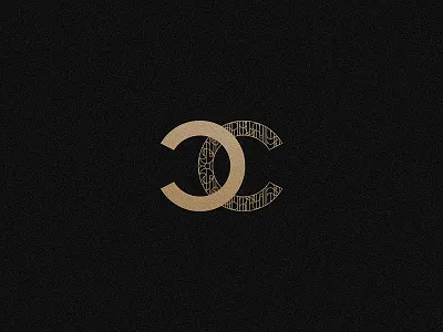 Chanel Or art deco brand branding chanel fashion gold logotype muralnoir or