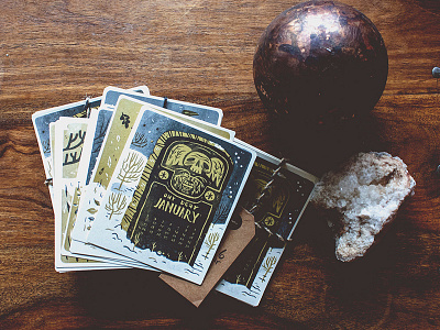 Passing Time - 2016 calendar calendar death design illustration product tombstones wishbow