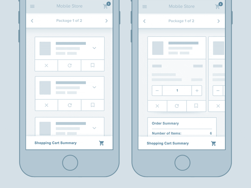 Mobile Shopping Cart Test app prototype app ux checkout process clean ecommerce mobile cart mobile shop modern shopping cart ui animation user testing wireframes