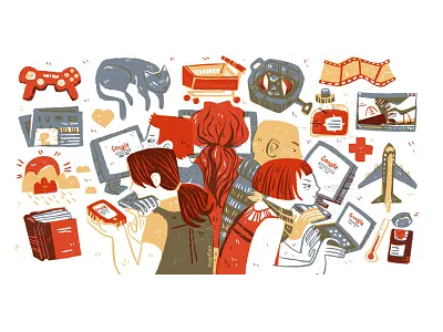 When and what is google'd editorial illozoo illustration three color wishbow