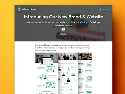 Blog Entry Page | Event management & event networking blog blog clean design homepage landing page layout minimal tiles ux website