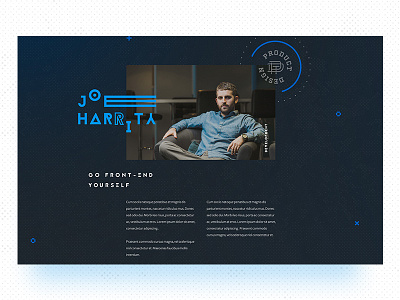 Joe.pdt.CLASSIFIED blue dark glow iteration layout minimal neon ui ux web