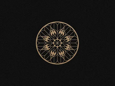 Palmier flower geometric gold illustrator line muralnoir pattern vector
