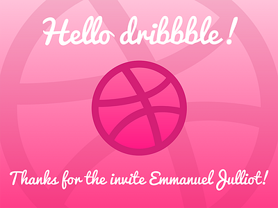 First Shot! debut dribbble first shot invite pink thank you thanks