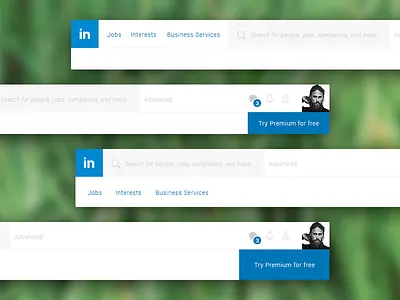 Linkedin Menu Redesign linkedin menu mobile navigation notification photoshop redesign ui ux