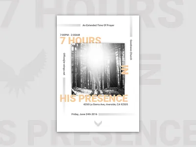 7 Hours In His Presence church flyer religious