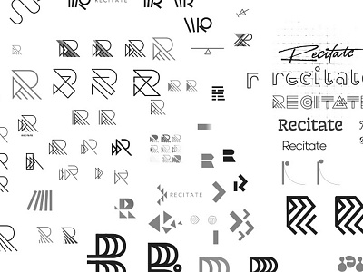 Recitate Identity Process brand identity branding education focus lab identity identity design learning logo mark process r recitate