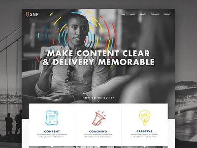 SNP Website Live black branding colored lines live nice people smart website white