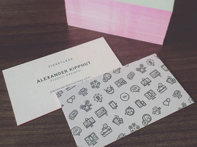 Stack business cards illustration