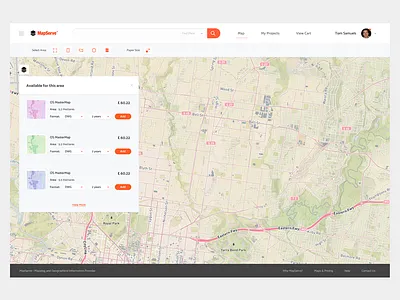 Map UI app clean edit flat layout map mapbox sidebar ui ux web
