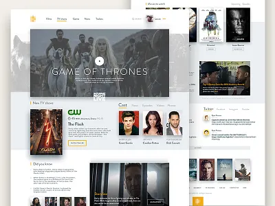Movie Database Concept database film flat layout movie poster typo ui ux