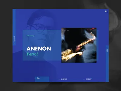 Album Preview page anenon minimal music personal simple ui web