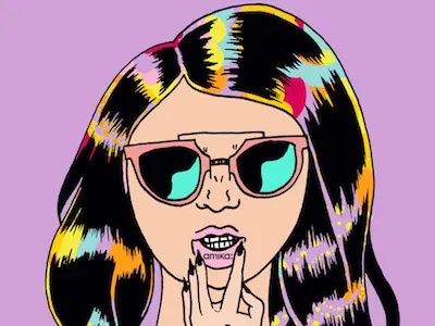 Amika Girl Lip Tattoo haircare illustration