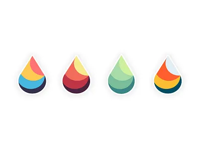 Drop Color Palette. app branding corporate design graphics identity logo mark mobile