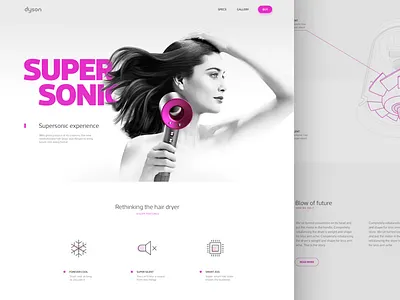 Supersonic app dashboard dyson fashion landing page product responsive sport ui ux web website