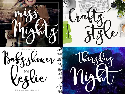 Miss Mighty Font announcement blogger branding calligraphy cover font invitation lettering logo script typeface wedding